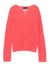 Emporio Armani Round-neck Sweater In Red