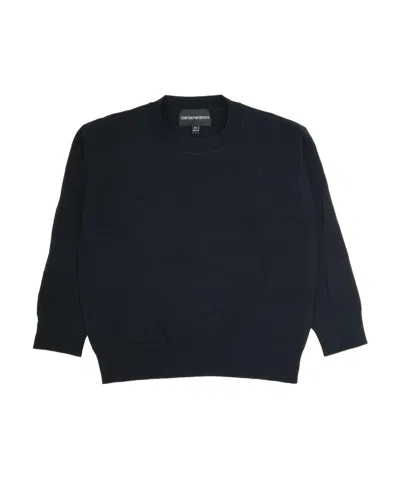 Emporio Armani Round-neck Sweatshirt In Black