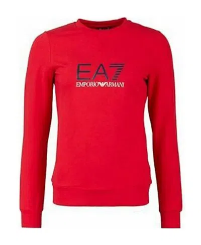 Emporio Armani Round-neck Sweatshirt In Red