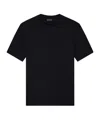 Emporio Armani Icon Viscose-blend Jacquard Jersey Jumper With Op-art Motif In Black