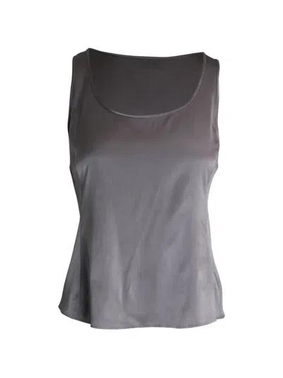 Pre-owned Emporio Armani Round-neck Tank Top In Silver