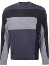 Emporio Armani Block-panel Wool Sweater