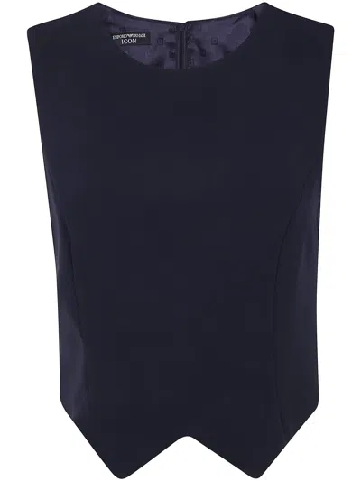 Emporio Armani Round Neck Vest In 蓝色