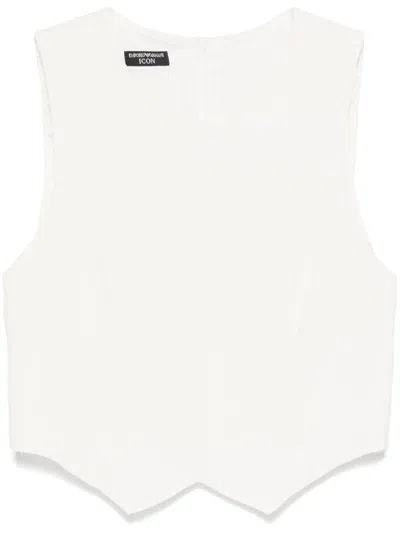 Emporio Armani Round-neck Vest In Beige