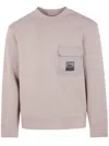 Emporio Armani Round Neck With Pocket Sweatshirt In Pink
