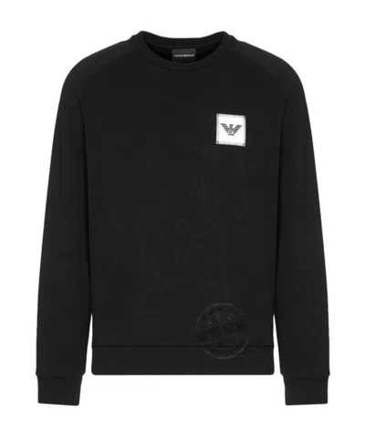 Emporio Armani Round-necked Sweater In Black