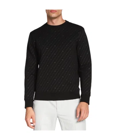 Emporio Armani Round-necked Sweater In Black
