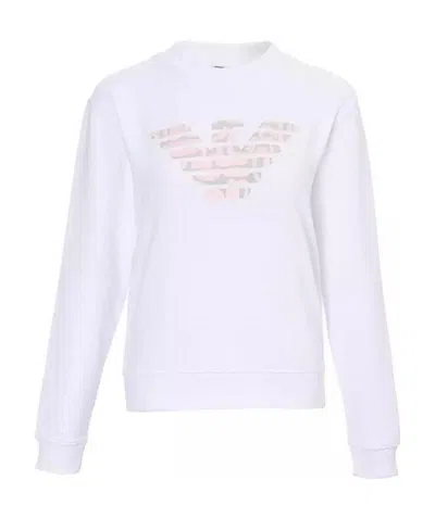 Emporio Armani Round-necked Sweater In White