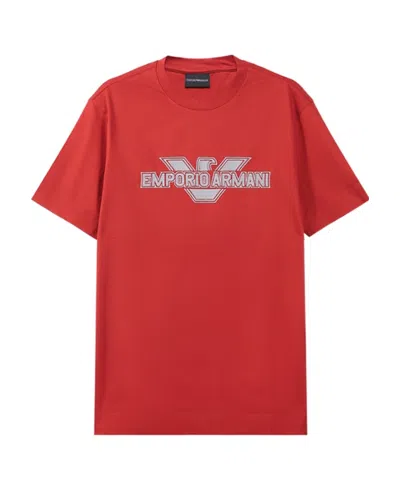 Emporio Armani Round-necked T-shirt In Red