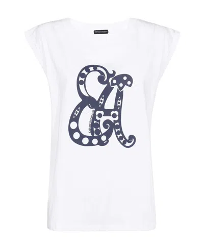 Emporio Armani Round-necked Vest In White