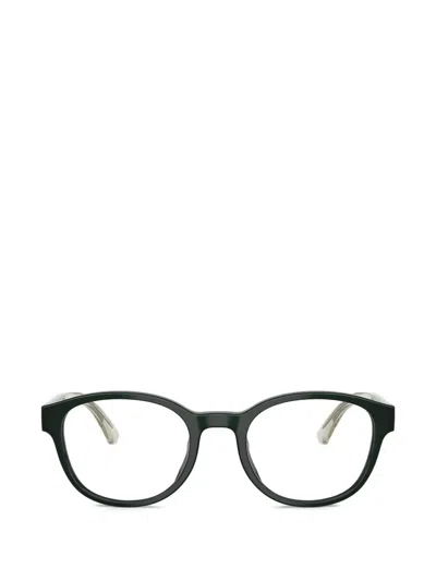 Emporio Armani Kids' Round-frame Glasses In Burgundy