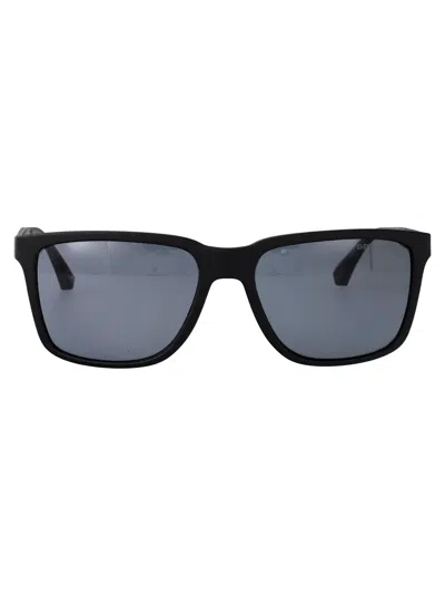 Emporio Armani Rubber Black Injected Sunglasses