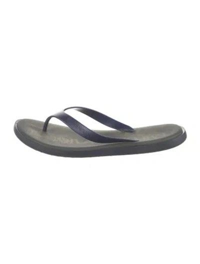 Pre-owned Emporio Armani Rubber Flip Flops In Blue