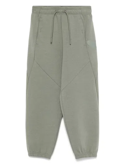 Emporio Armani Kids' Rubberised-logo Drawstring Track Pants In Green