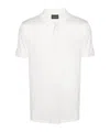 Emporio Armani Logo Embroidered Short-sleeved Polo Shirt In White