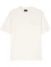 Emporio Armani Rubberised-logo T-shirt In Neutrals