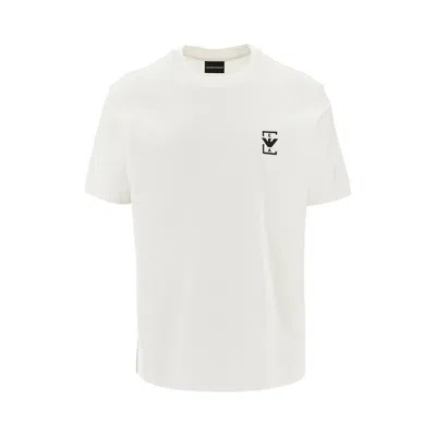 Emporio Armani Rubberized Logo T-shirt In White
