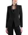 Emporio Armani A Blazer With A Missing Corner Lapel In Black