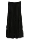 Emporio Armani Ruffled Midi Skirt In Black