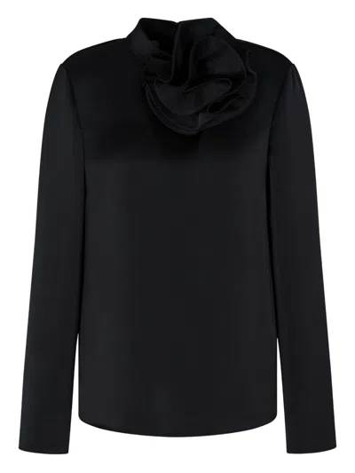 EMPORIO ARMANI EMPORIO ARMANI RUFFLED NECKLINE SWEATER
