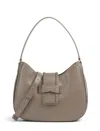 Emporio Armani Grey Logo Small Shoulder Bag In Gray
