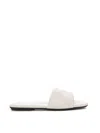 Emporio Armani Open-toe Quilted Slippers In Ivory