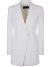 Emporio Armani Long-sleeved Suit Coat In White
