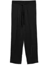 EMPORIO ARMANI SATIN-EFFECT TROUSERS