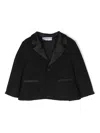 Emporio Armani Satin-lapels Single-breasted Blazer In 黑色