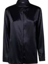 Emporio Armani Silk Shirt In Black