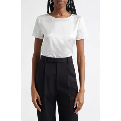Emporio Armani Silk Top Adjustable Round-neck In White