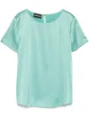 Emporio Armani Satin T-shirt In Green