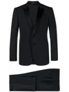 Emporio Armani Peak-lapels Wool Blend Suit In 蓝色