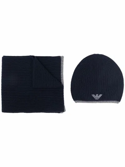 EMPORIO ARMANI EMPORIO ARMANI SCARF AND BEANIE SET