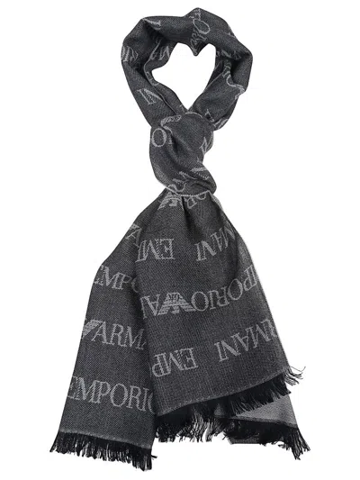 Emporio Armani Scarf In Blue