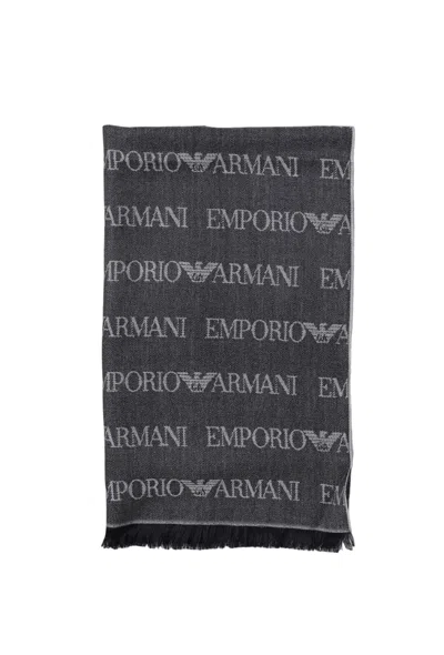 Emporio Armani Scarf Man  625060cc786-00635 Blue In Black