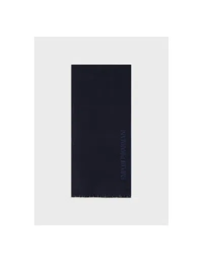 Emporio Armani Scarf Scarves Foulard In Blue