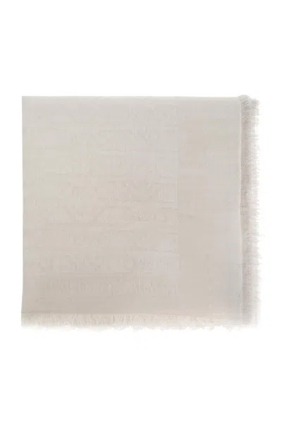 Emporio Armani Scarf With Lurex Thread In Beige