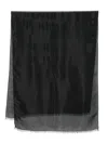 Emporio Armani Modal-wool Blend Scarf In Black
