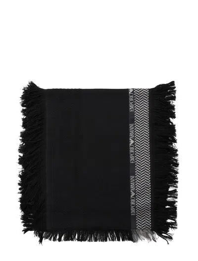 Emporio Armani Scarfs In Black