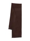 Emporio Armani Luxurious Soft Fringe Scarf Accessory In Brown