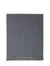 Emporio Armani Man Scarf Midnight Blue Size - Lyocell, Virgin Wool In Forest Fog Fancy 1