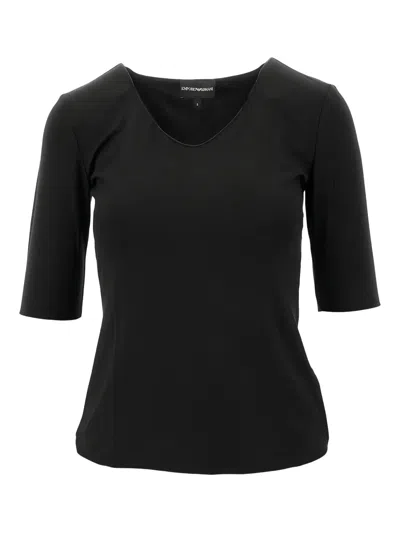 Emporio Armani Scoop-neck T-shirt In Black