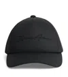 Emporio Armani Script Logo Baseball Cap In Black