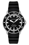 Emporio Armani Rubber Strap Watches In Black