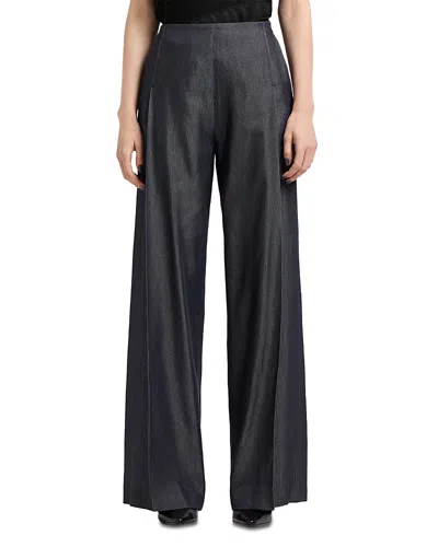 Emporio Armani Seam Crease Pants In Blue