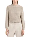 Emporio Armani Seamless Plain Knit Crewneck Sweater In Beige