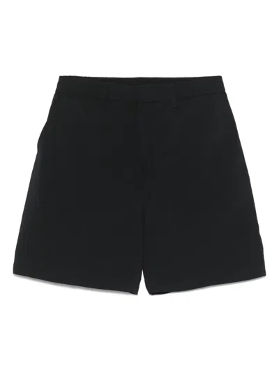Emporio Armani Seersucker Shorts In Blue