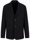 EMPORIO ARMANI SEERSUCKER SINGLE-BREASTED BLAZER