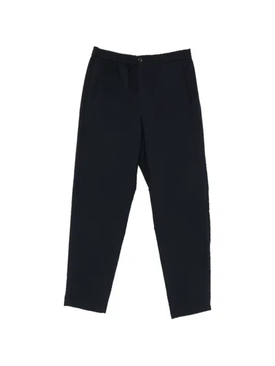 Emporio Armani Capsule Straight Leg Trousers In Blue